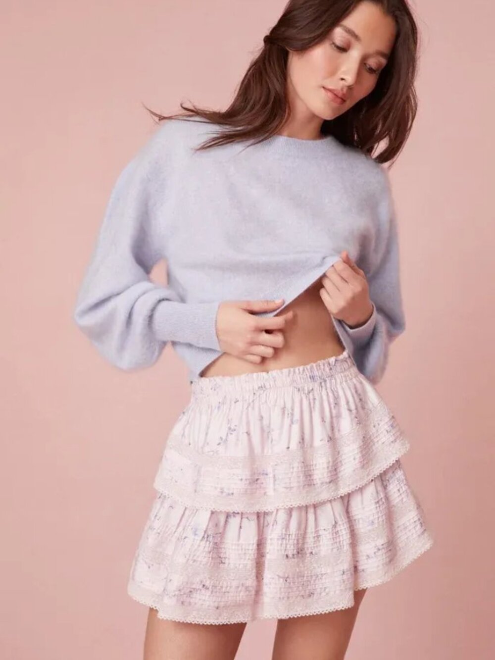 LoveShackFancy LSF Candela Cashmere Pullover